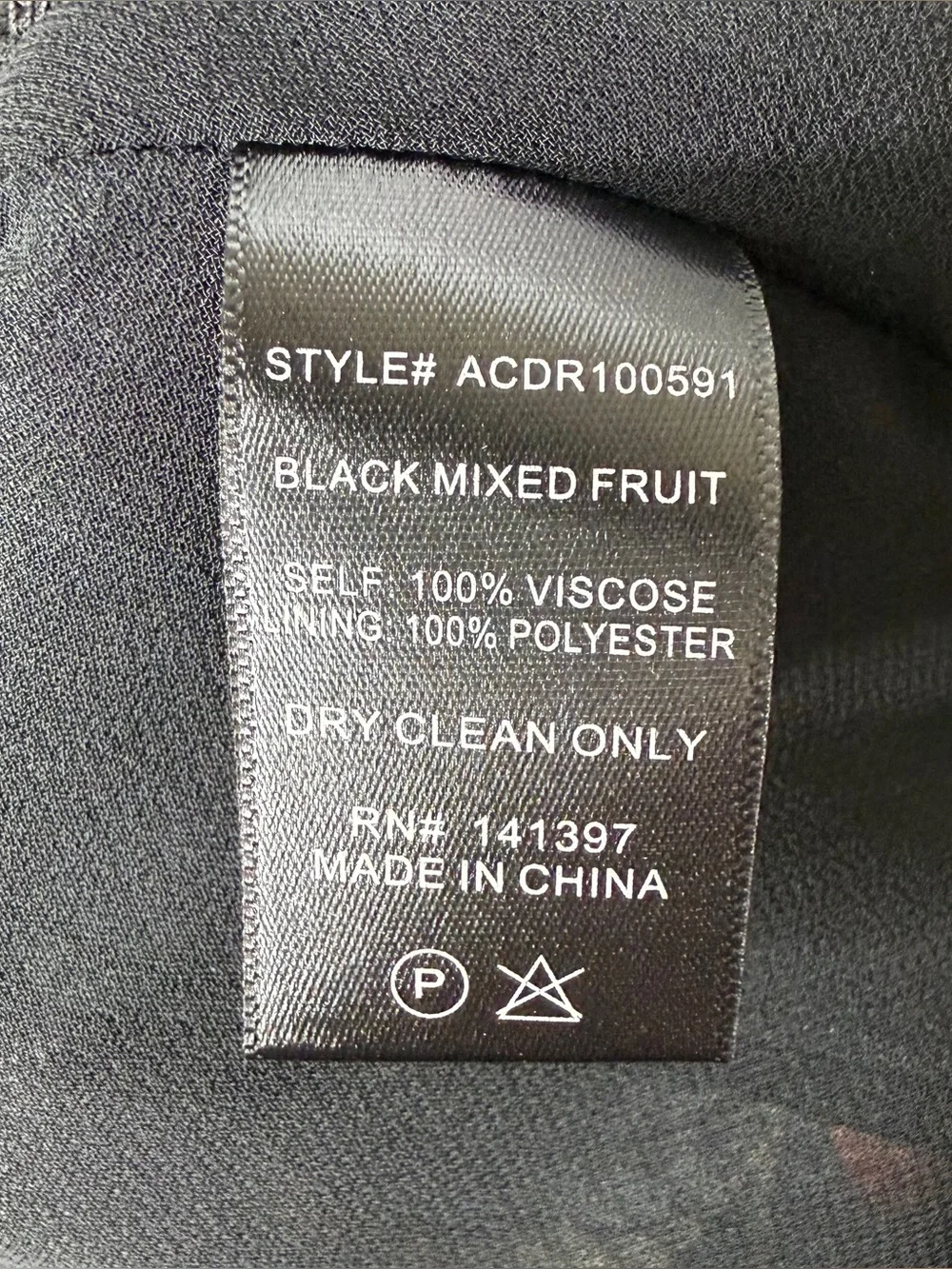ASTR The Label Charisma Tie Back Sleeveless Midi Dress Size Large Mixed Fruit